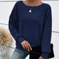 ⏳Time-limited Special⏰Solid Round-Neck Striped Top with Long Sleeves