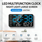 ⏰שעון קיר דיגיטלי LED דקורטיבי רב-תכליתי