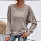 ⏳Time-limited Special⏰Solid Round-Neck Striped Top with Long Sleeves