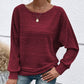 ⏳Time-limited Special⏰Solid Round-Neck Striped Top with Long Sleeves