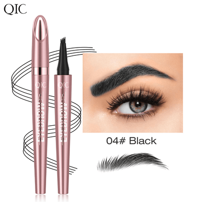 ✏️ BUY 1 GET 1 FREE! ✨ 3D Microblading Eyebrow Pencil – 4-Prong Tip, Waterproof & Natural Hair-Like Strokes 🖌️