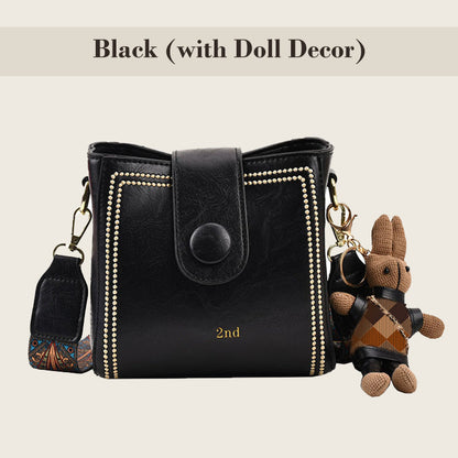 👜תיק אופנה וינטג' עם רצועת כתף רחבה מתכווננת