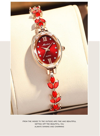 נשים שעון קוורץ אלגנטי ועמיד במים