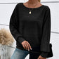 ⏳Time-limited Special⏰Solid Round-Neck Striped Top with Long Sleeves