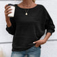 ⏳Time-limited Special⏰Solid Round-Neck Striped Top with Long Sleeves