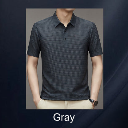 ✨בגדי ריקוד גברים קיץ משי קרח טי שירט