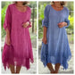 💖Women's Elegant Solid Color Round Neck Loose Fit Dress