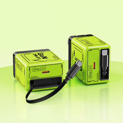 מתאם מטען מהיר עם כבל נשלף