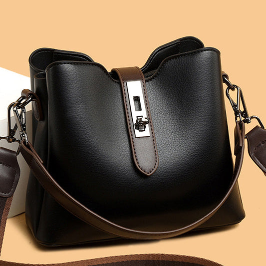 Women’s Elegance Leather Bucket Tote
