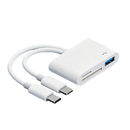 💾 קורא כרטיסי זיכרון 5 ב-1 | USB-C + 8-Pin