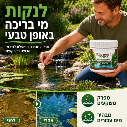 💥50% הנחה! אבקת מבהיר מים לבריכות דגים, מנקה עננות במהירות, שומר על מים צלולים🐟