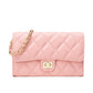 Gold Buckle Square Fat Diamond Chain Bag
