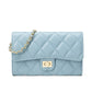 Gold Buckle Square Fat Diamond Chain Bag