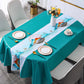 Light luxury high end oval pvc tablecloth